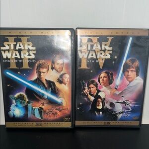 Star Wars DVD Set - Attack of the Clones & A New Hope